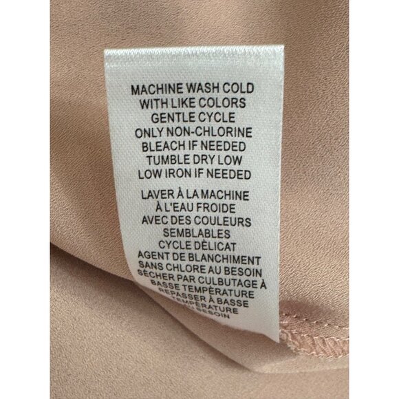 DR2 by Daniel‎ Rainn Soft Pink Swiss Dot Tie-Neck Blouse Size M Top Shirt Tunic - Picture 7 of 7